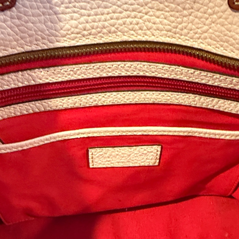 Dooney & Bourke Light Pink Tote with Brown Accents - Picture 5 of 7